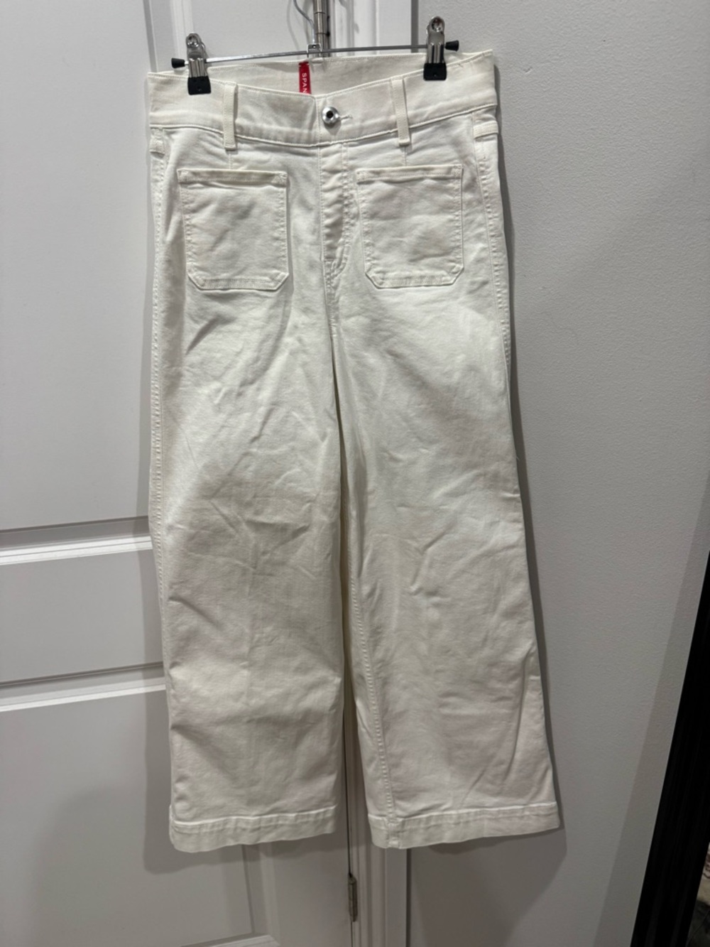 SPANX White Wide Leg Jeans